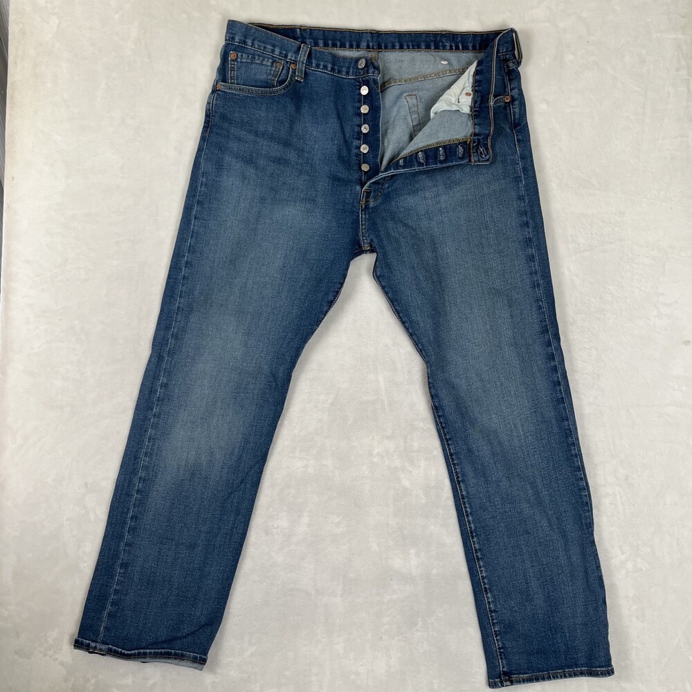 Vintage Levi’s 501 Blue Denim Jeans Size 38x32 Medium Wash READ